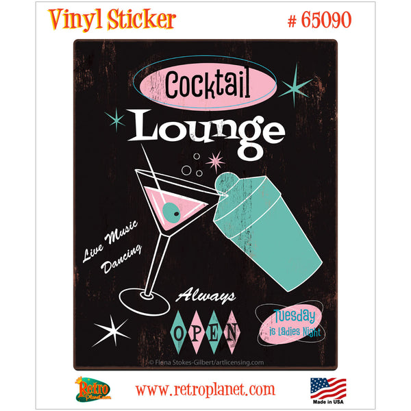 Cocktail Lounge Populuxe Vinyl Sticker