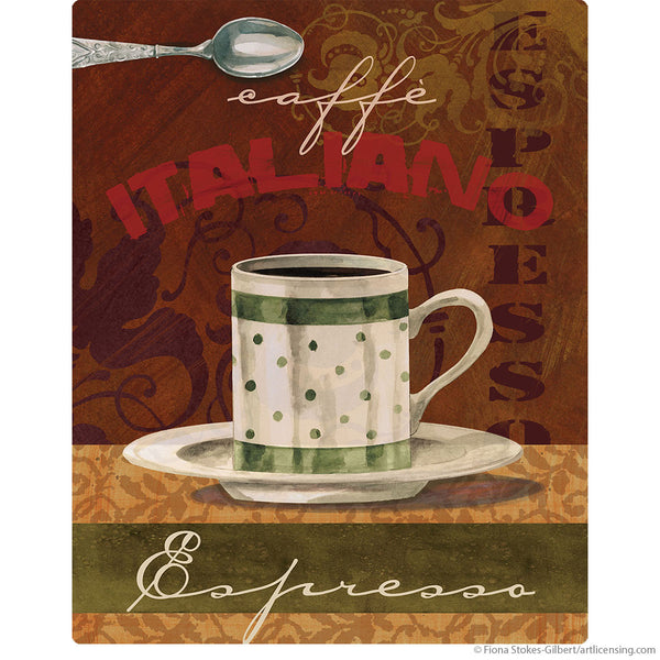Espresso Cafe Collage Art Wall Decal