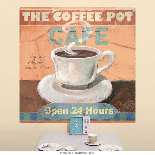 Coffee Pot Cafe Collage Art Wall Decal
