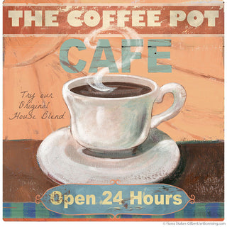 Coffee Pot Cafe Collage Art Wall Decal