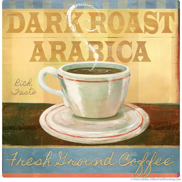 Dark Roast Arabica Coffee Collage Wall Decal