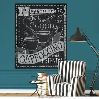 Cappuccino Friends Cafe Chalk Art Wall Decal