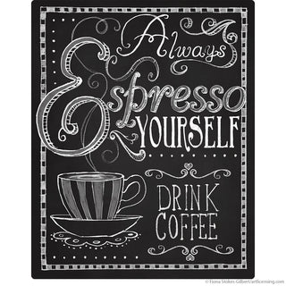 Espresso Yourself Cafe Chalk Art Wall Decal