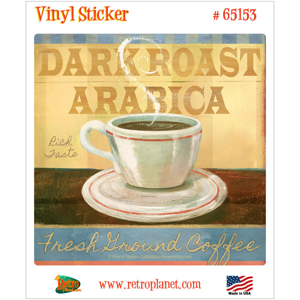 Dark Roast Arabica Coffee Collage Vinyl Sticker
