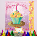 Cupcake Happy Birthday Party Wall Decal