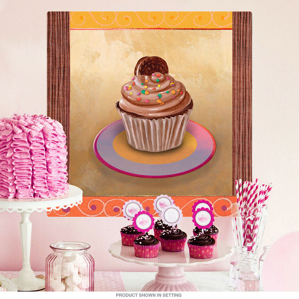 Chocolate Delight Cupcake Artwork Wall Decal