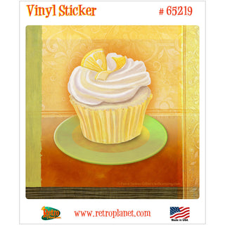 Lemon Chiffon Cupcake Artwork Vinyl Sticker