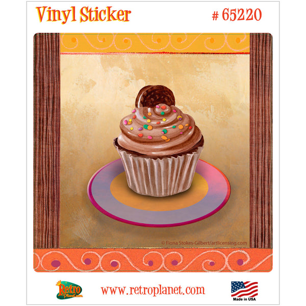 Chocolate Delight Cupcake Artwork Vinyl Sticker