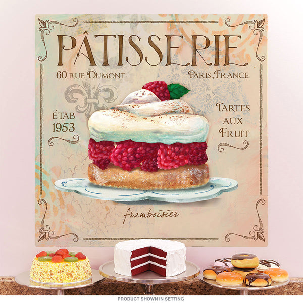Patisserie Raspberry Tart French Bakery Wall Decal