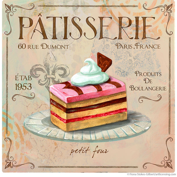 Patisserie Petit Four French Bakery Wall Decal