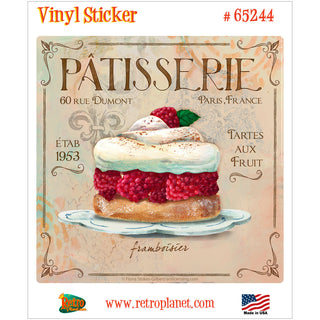 Patisserie Raspberry Tart Vinyl Sticker