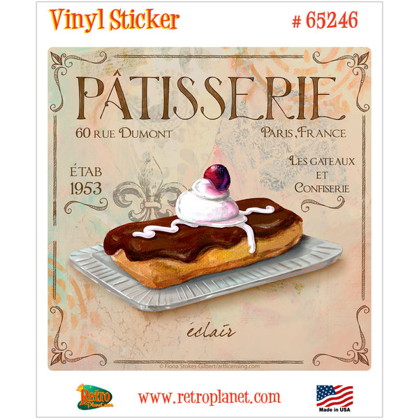 Patisserie Eclair Vinyl Sticker