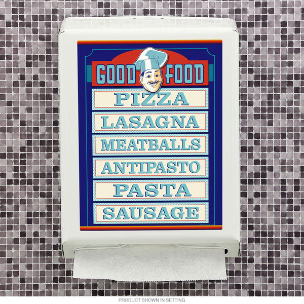 Good Food Chef Menu Board Paper Towel Dispenser