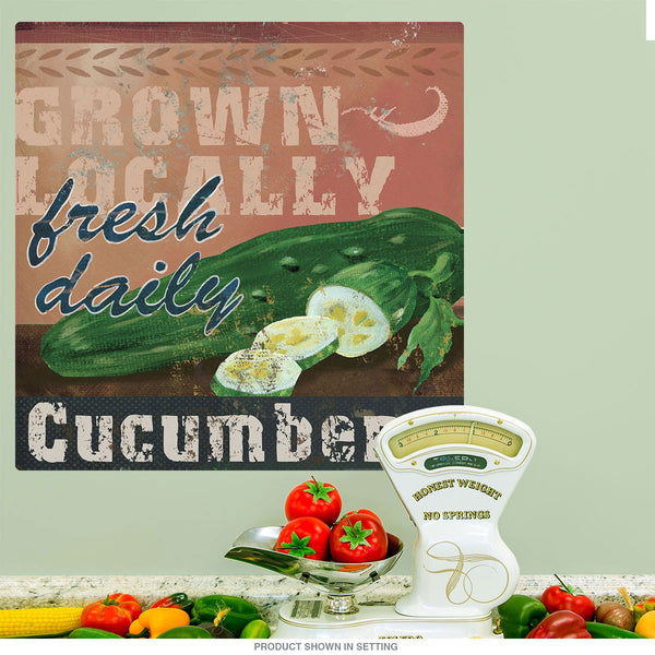 Cucumbers Farm Fresh Artwork Wall Decal