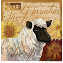 Sheep French Farm Animal Collage Wall Decal