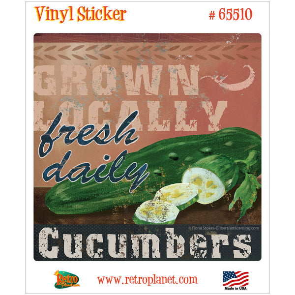 Cucumbers Farm Fresh Artwork Vinyl Sticker