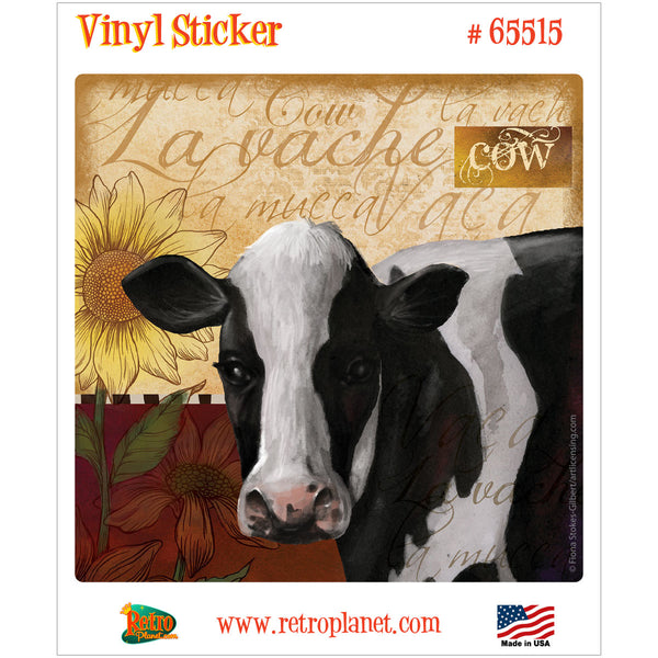 Cow French Farm Animal Vinyl Sticker