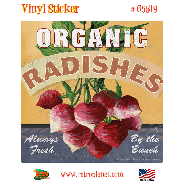 Radishes Farm Fresh Artwork Vinyl Sticker