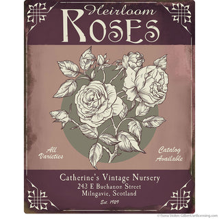 Heirloom Roses Flower Shop Wall Decal