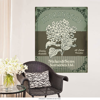 Hydrangeas Flower Shop Ad Wall Decal