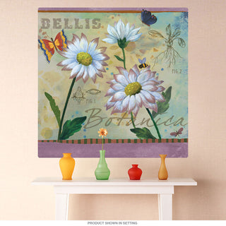 Bellis Botanica Artistic Flowers Wall Decal