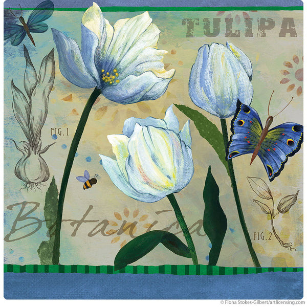 Tulipa Botanica Artistic Flowers Wall Decal