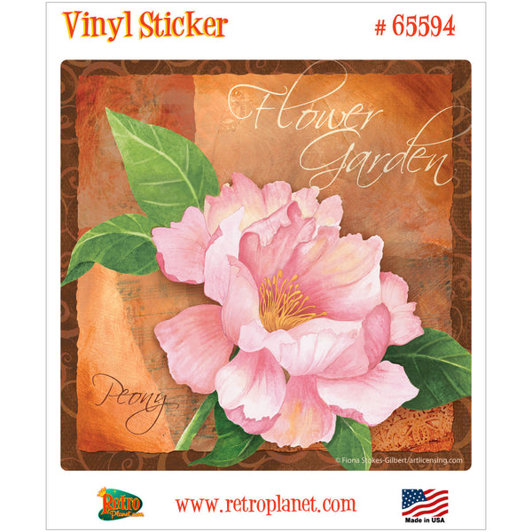 Peony Artistic Flower Garden Vinyl Sticker