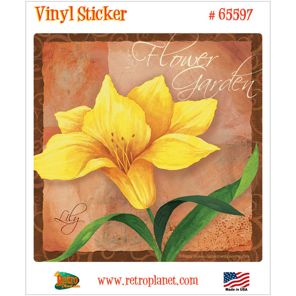 Lily Artistic Flower Garden Vinyl Sticker