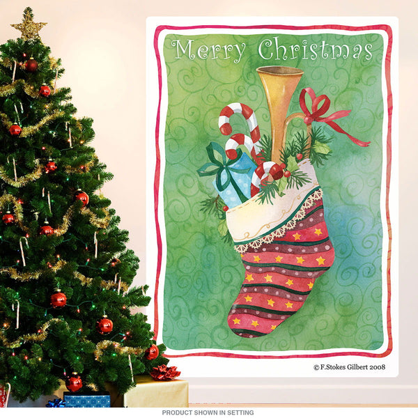 Christmas Stocking Holiday Wall Decal