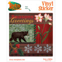 Christmas Bear Collage Holiday Vinyl Sticker