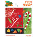 Season of Joy Christmas Candy Vinyl Sticker