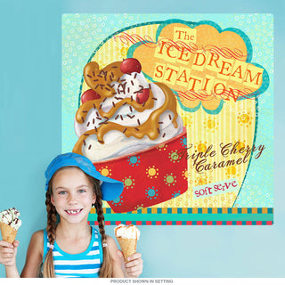 Cherry Caramel Ice Dream Sundae Wall Decal