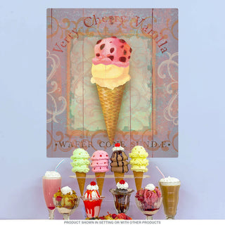 Cherry Vanilla Parlor Ice Cream Wall Decal