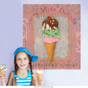 Berry Mint Cone Parlor Ice Cream Wall Decal