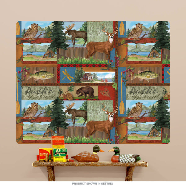Wildlife Collage Rustic Cabin Wall Decal
