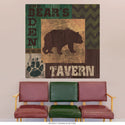 Bears Den Tavern Rustic Cabin Wall Decal