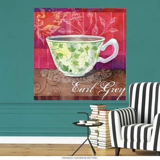 Earl Gray Tea Cup Art Cafe Wall Decal