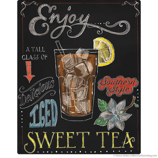 Enjoy Sweet Iced Tea Chalk Art Wall Decal