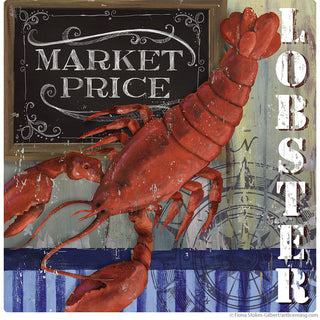 Lobster Market Price Seafood Wall Decal