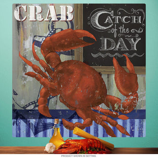 Crab Catch of the Day Seafood Wall Decal