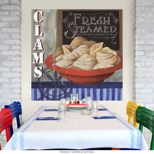 Clams Fresh Steamed Seafood Wall Decal