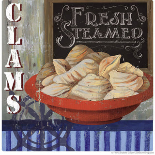 Clams Fresh Steamed Seafood Wall Decal