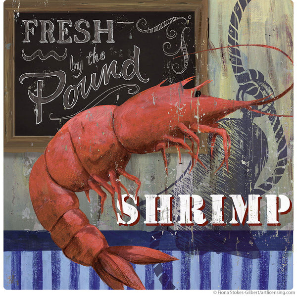Shrimp Fresh by Pound Seafood Wall Decal