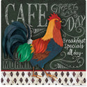 Breakfast Cafe Rooster Chalk Art Wall Decal