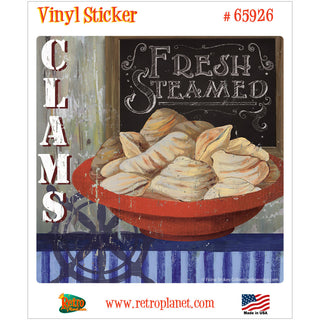 Clams Fresh Steamed Seafood Vinyl Sticker