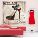 Milan Style Diva Fashion Shoes Wall Decal