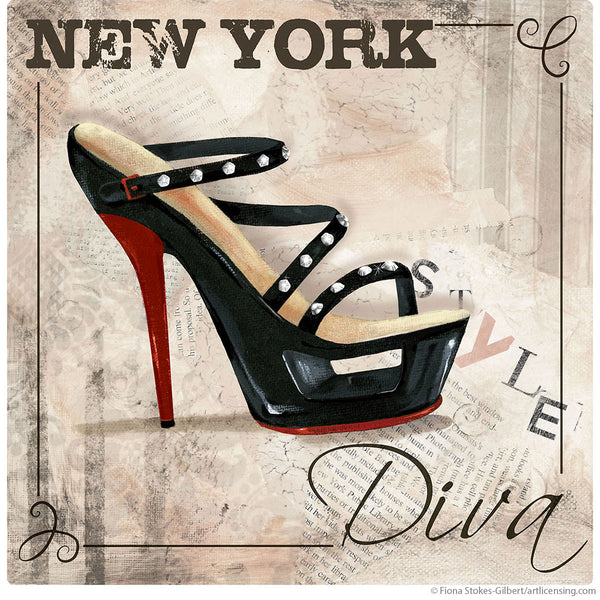 New York Style Fashion Shoes Wall Decal