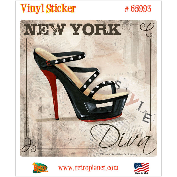 New York Style Fashion Shoes Vinyl Sticker