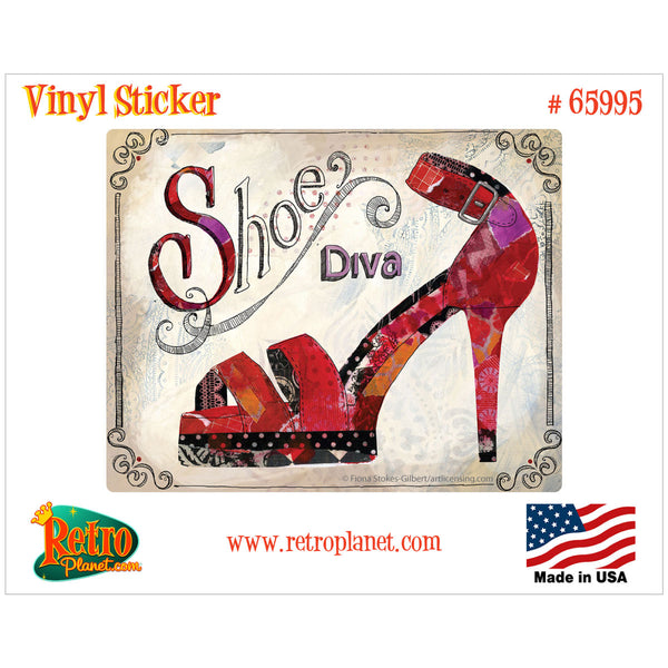 Shoe Diva Fashion Art Vinyl Sticker