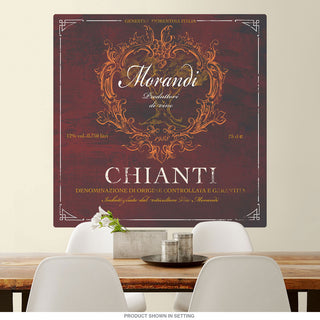 Chianti Label Wine Cellar Bar Wall Decal